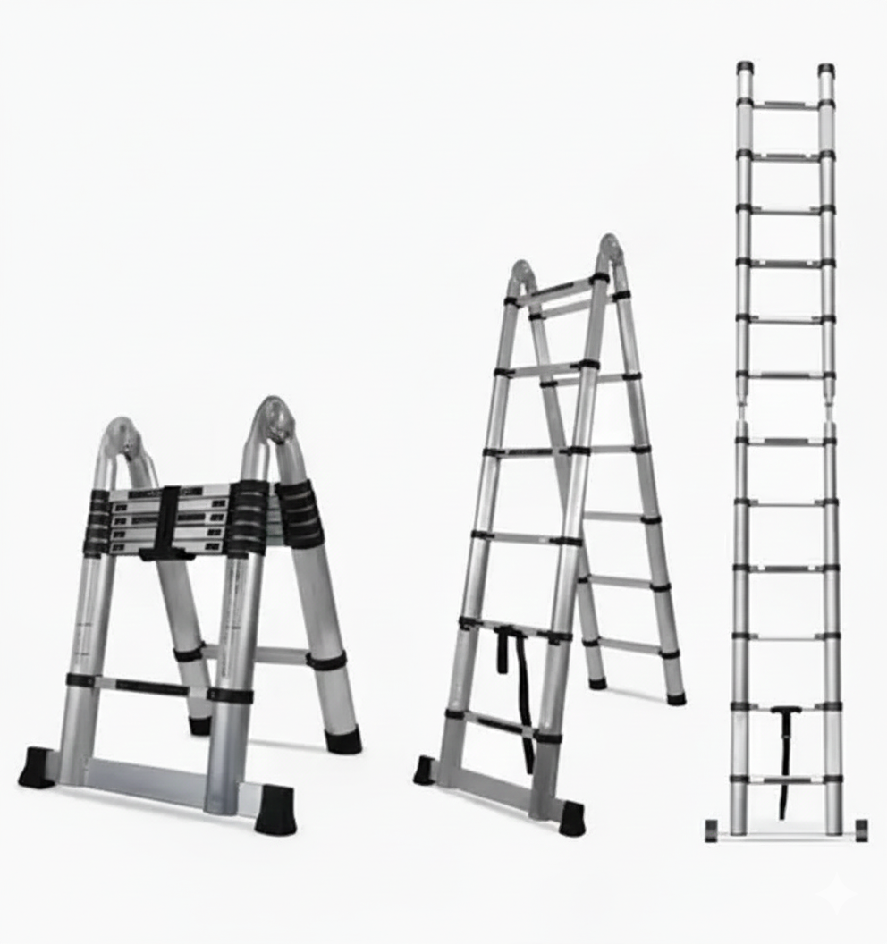 DOUBLE SIDE TELESCOPIC LADDER